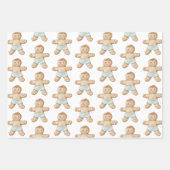 Feuille De Papier Cadeau Noël à la menthe d'Aqua (Devant 2)