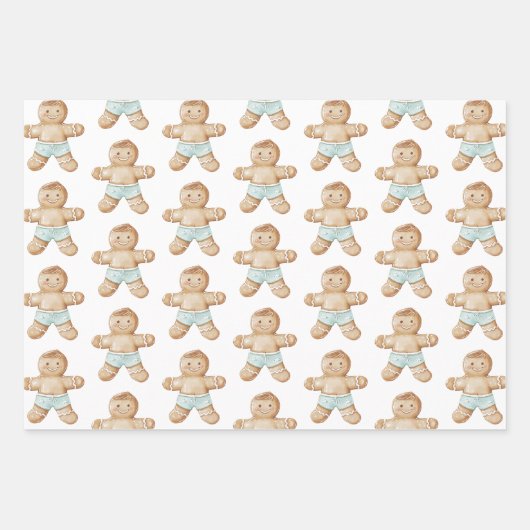 Feuille De Papier Cadeau Noël à la menthe d'Aqua (Devant 2)