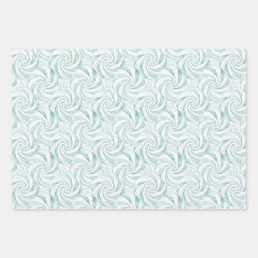 Feuille De Papier Cadeau Noël à la menthe d'Aqua (Devant)