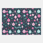 Feuille De Papier Cadeau Noël à la prune de sucre (Devant 3)