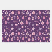 Feuille De Papier Cadeau Noël à la prune de sucre (Devant)