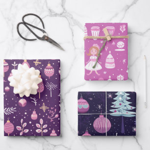 Feuille De Papier Cadeau Noël à la prune de sucre