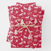 Feuille De Papier Cadeau Noël à l'Alaska Husky (En situation)