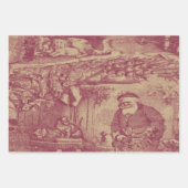 Feuille De Papier Cadeau Noël à l'ancienne (Devant)