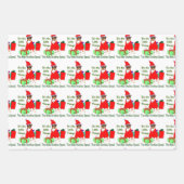 Feuille De Papier Cadeau Noël à Rat Terrier (Devant)