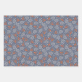 Feuille De Papier Cadeau Noël Abstrait Dessin Pine Cônes Pine Boughs (Devant 3)