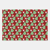 Feuille De Papier Cadeau Noël Arbre Baseball Chapeaux de Père Noël (Devant)