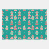 Feuille De Papier Cadeau Noël Arbre Motif Festive Fête (Devant 3)