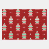 Feuille De Papier Cadeau Noël Arbre Motif Festive Fête (Devant 2)