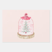 Feuille De Papier Cadeau Noël Arbre neige Globe (Devant 3)