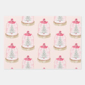 Feuille De Papier Cadeau Noël Arbre neige Globe (Devant)