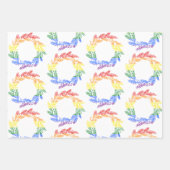 Feuille De Papier Cadeau Noël arc-en-ciel gay pride (Devant 3)