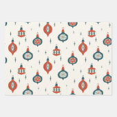 Feuille De Papier Cadeau Noël atomique du milieu du siècle (Devant 2)