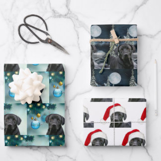 Feuille De Papier Cadeau Noël au labo noir