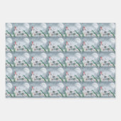 Feuille De Papier Cadeau Noël aux canicules blanches (Devant)