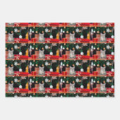 Feuille De Papier Cadeau Noël aux chats du Bengale (Devant)