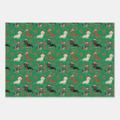 Feuille De Papier Cadeau Noël aux chiens de Dachshund (Devant)