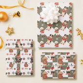 Feuille De Papier Cadeau Noël aux chiens mignons