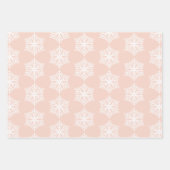 Feuille De Papier Cadeau Noël aux flèches blanches et roses (Devant 2)