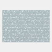 Feuille De Papier Cadeau Noël balnéaire côtier (Devant 3)