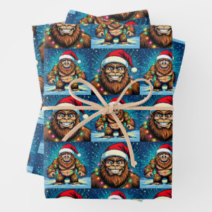 Feuille De Papier Cadeau Noël Bigfoots Pop Art Drôle