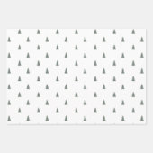 Feuille De Papier Cadeau Noël blanc minimaliste (Devant 2)