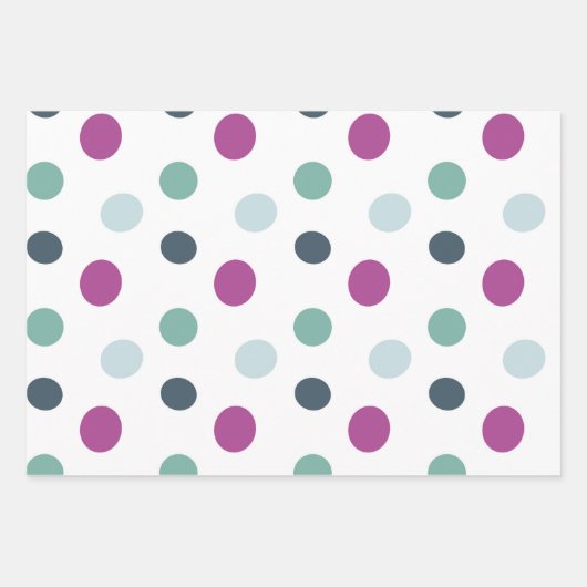 Feuille De Papier Cadeau Noël blanc violet pastel simple drôle (Devant 3)