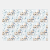 Feuille De Papier Cadeau Noël Blue Little Snowman (Devant 3)