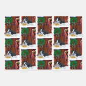 Feuille De Papier Cadeau Noël Boston Terrier (Devant)