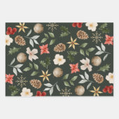 Feuille De Papier Cadeau Noël botanique d'hiver (Devant)