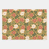Feuille De Papier Cadeau Noël botanique floral (Devant)