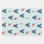 Feuille De Papier Cadeau Noël branché et festif (Devant 2)