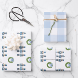 Feuille De Papier Cadeau Noël Casse-Noisette Bleu 