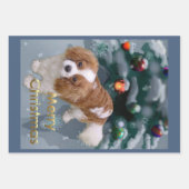 Feuille De Papier Cadeau Noël Cavalier King Charles Spaniel (Devant)