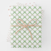 Feuille De Papier Cadeau Noël Chinoisserie Trellis Coquette Rose Bow (En situation)