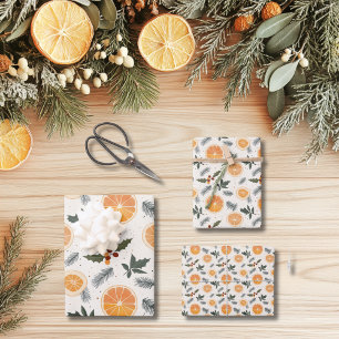 Feuille De Papier Cadeau Noël Citrus Hygge