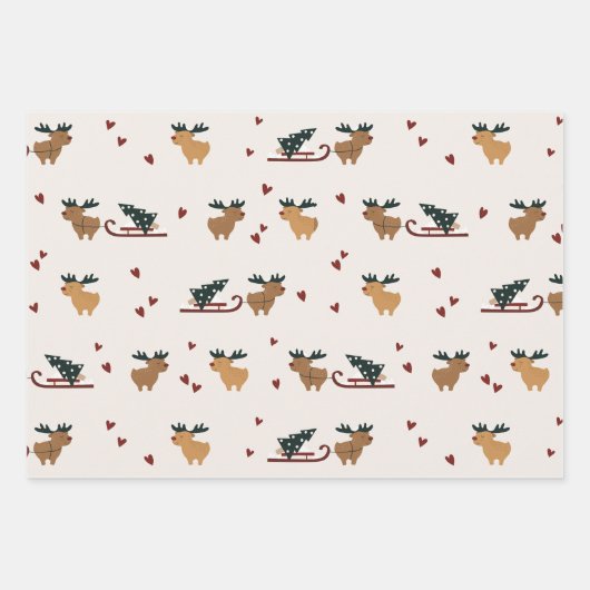 Feuille De Papier Cadeau Noël classique (Devant 2)