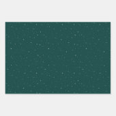 Feuille De Papier Cadeau Noël classique plaid fête verte (Devant 2)