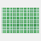 Feuille De Papier Cadeau Noël classique Plaid Rouge Blanc Vert (Devant 2)