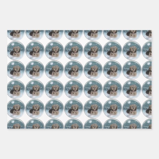 Feuille De Papier Cadeau Noël Cockapoo (Devant 3)