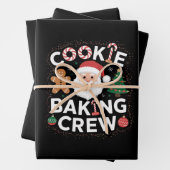 Feuille De Papier Cadeau Noël Cookie Baking Crew Famille Noël (En situation)