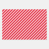 Feuille De Papier Cadeau Noel coordonné rouge et blanc brillant (Devant 3)
