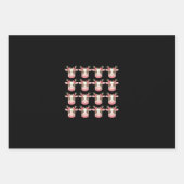 Feuille De Papier Cadeau Noël Coquette vache Highland Ouest Noël (Devant)