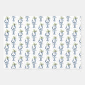 Feuille De Papier Cadeau Noel côtier | Noël aquarelle (Devant 2)