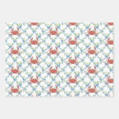 Feuille De Papier Cadeau Noel côtier | Noël aquarelle (Devant)