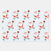 Feuille De Papier Cadeau Noël créatif de basket-ball (Devant 2)