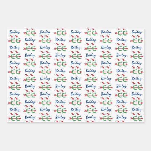 Feuille De Papier Cadeau Noël © Cross Country Running Ajouter des noms (Devant 3)