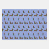 Feuille De Papier Cadeau Noël Dachshund Reindeer mignon Motif amusant (Devant)