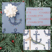 Feuille De Papier Cadeau Noël d'ancre