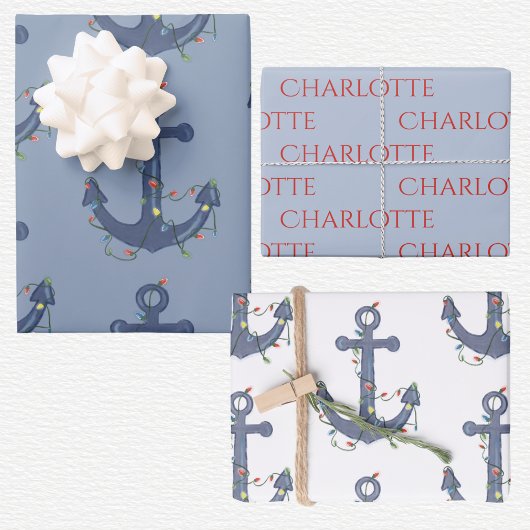 Feuille De Papier Cadeau Noël d'ancre
